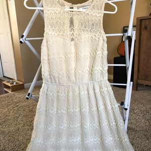 White dress, lace details